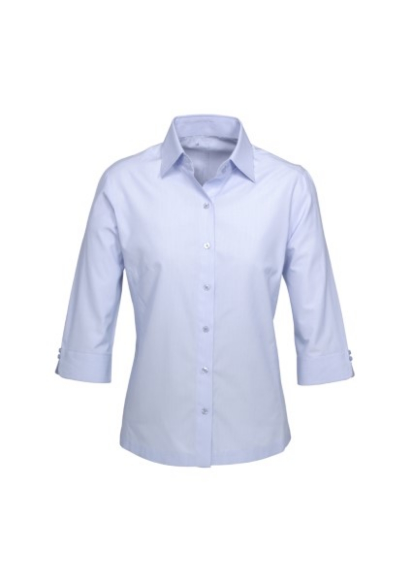 Picture of Biz Collection Ladies Ambassador Stripe Shirt 3/4 Sleeve 75% Polyester 25% Cotton, yarn dyed