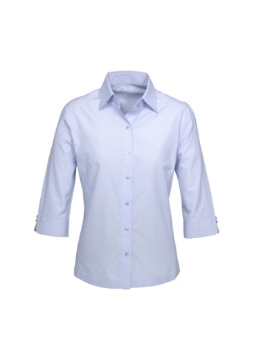 Picture of Biz Collection Ladies Ambassador Stripe Shirt 3/4 Sleeve 75% Polyester 25% Cotton, yarn dyed