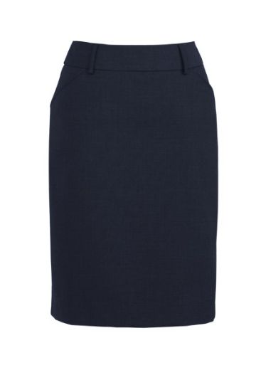 Picture of Biz Corporates Ladies Multi Pleat Comfort Wool Stretch Skirt