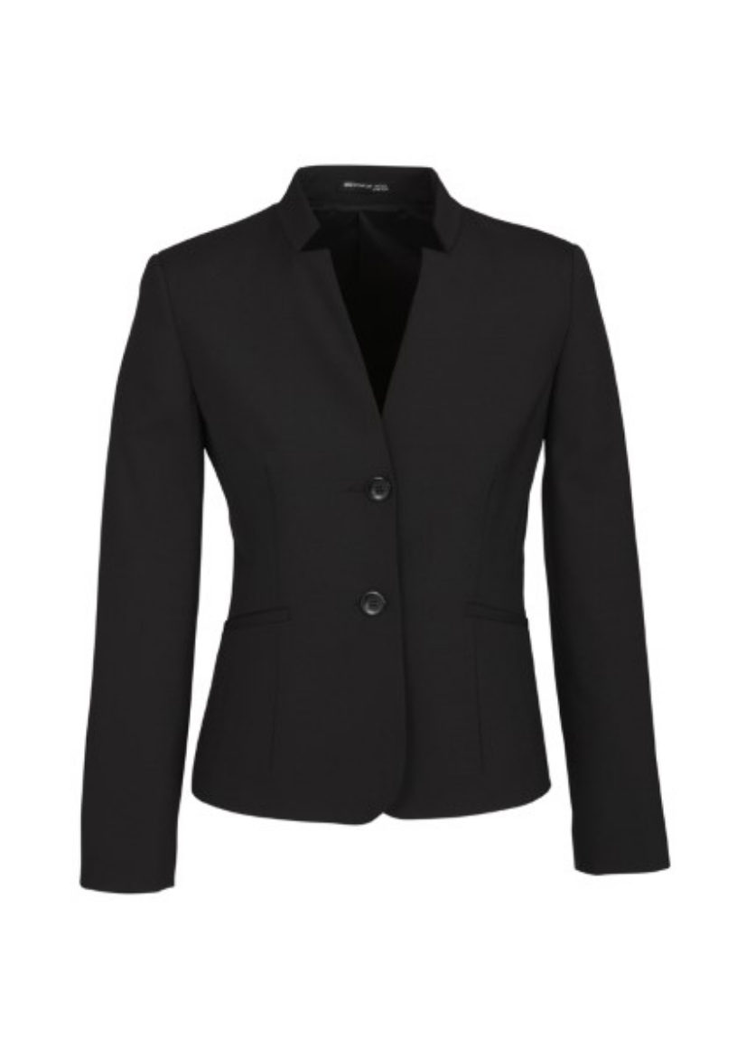 Picture of Biz Corporates Ladies Short Length Jacket with Reverse Lapel Wool Stretch