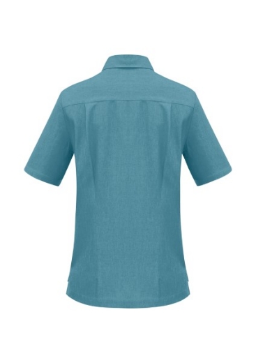 Picture of Biz Collection Ladies Oasis Shirt Action Back Overblouse Short Sleeve 100% breathable comfortcool polyester