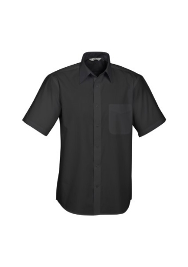 Picture of Biz Collection Mens Base Shirt Short Sleeve 65% Polyester 35% Cotton Poplin