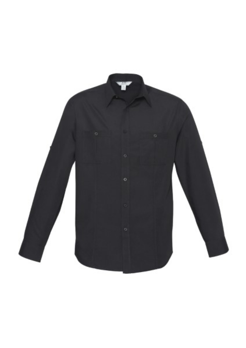 Picture of Biz Collection Mens Bondi Shirt Roll-Up Long Sleeve 65% Polyester 35% Cotton Poplin