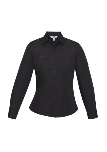 Picture of Biz Collection Ladies Bondi Shirt Roll-Up Long Sleeve 65% Polyester 35% Cotton Poplin