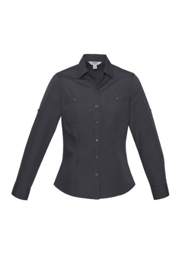Picture of Biz Collection Ladies Bondi Shirt Roll-Up Long Sleeve 65% Polyester 35% Cotton Poplin