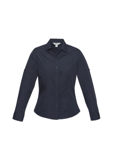 Picture of Biz Collection Ladies Bondi Shirt Roll-Up Long Sleeve 65% Polyester 35% Cotton Poplin