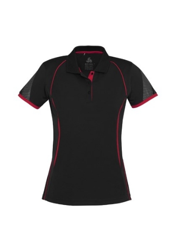 Picture of Biz Collection Ladies Razor Polo Shirt 100% Bizcool breathable polyester