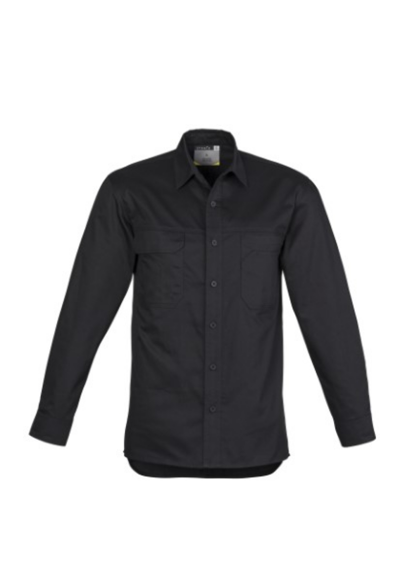 Picture of Syzmik Mens Light Weight Tradie Shirt 100% Cotton Long Sleeve