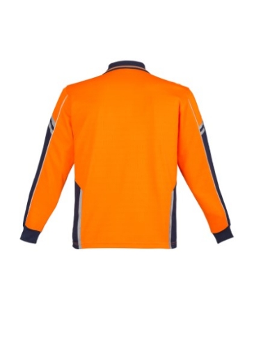 Picture of Syzmik Mens Squad Polo Shirt 100% Polyester Long Sleeve