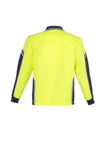 Picture of Syzmik Mens Squad Polo Shirt 100% Polyester Long Sleeve