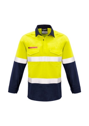 Picture of Syzmik Flame Resistant Shirt Lightweight Closed Front with Reflective Tape Metatech HRC1