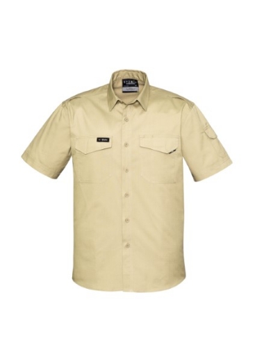 Picture of Syzmik Mens Rugged Cooling Shirt 100% Cotton Ripstop Short Sleeve