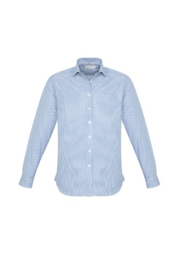 Picture of Biz Collection Mens Ellison Check Shirt Long Sleeve 55% Cotton 45% Polyester