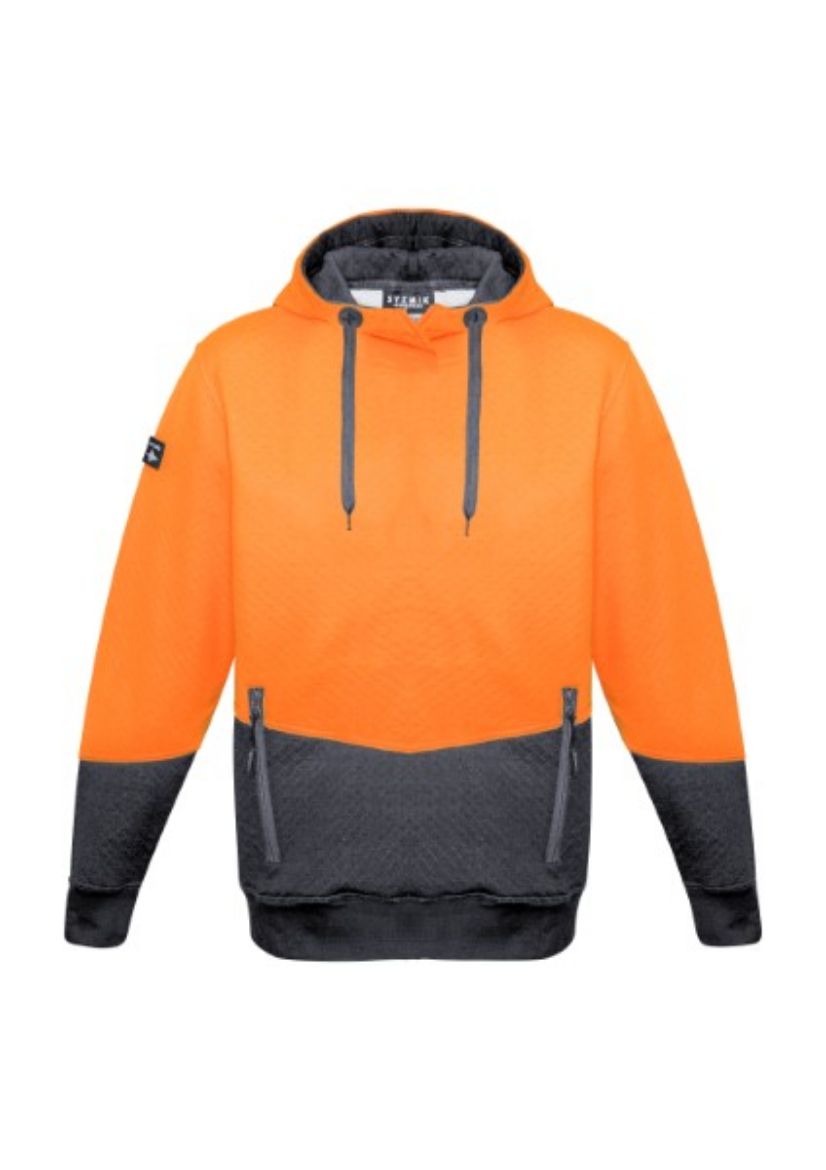 Picture of Syzmik Unisex Textured Jacquard Hoodie 2 Tone Hi Vis