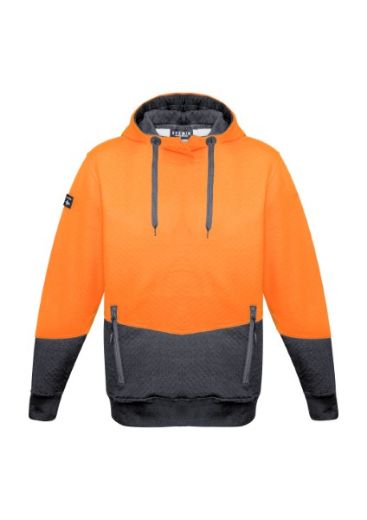 Picture of Syzmik Unisex Textured Jacquard Hoodie 2 Tone Hi Vis