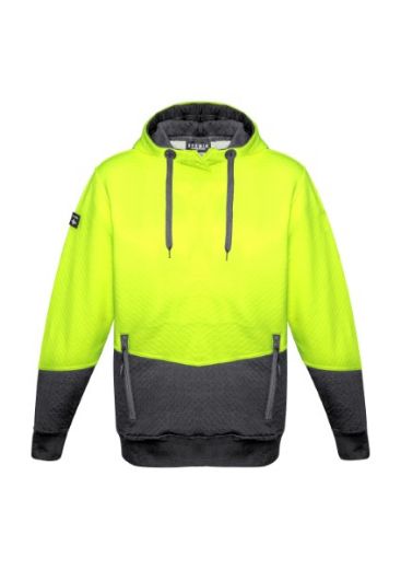 Picture of Syzmik Unisex Textured Jacquard Hoodie 2 Tone Hi Vis