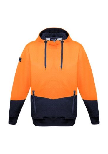 Picture of Syzmik Unisex Textured Jacquard Hoodie 2 Tone Hi Vis