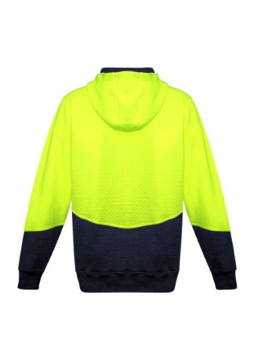 Picture of Syzmik Unisex Textured Jacquard Hoodie 2 Tone Hi Vis