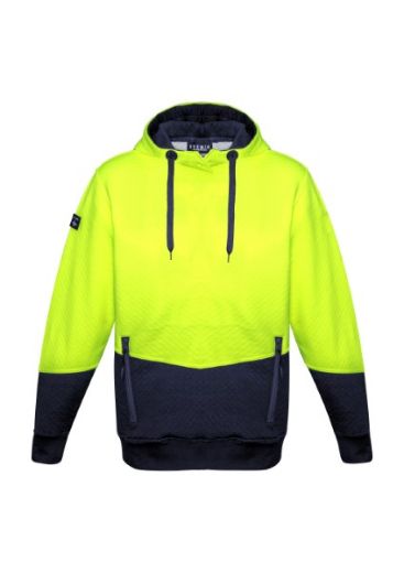 Picture of Syzmik Unisex Textured Jacquard Hoodie 2 Tone Hi Vis