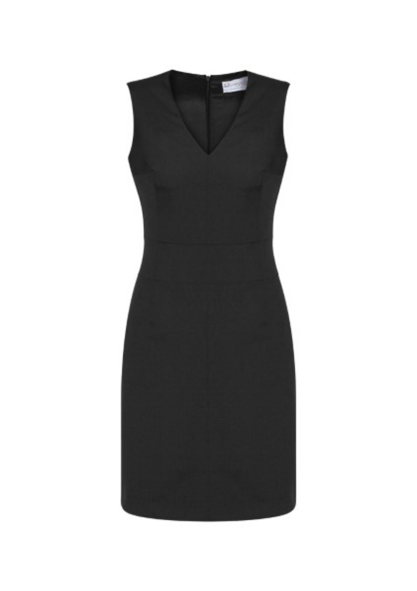 Picture of Biz Corporates Ladies Sleeveless V Neck Dress Cool Stretch