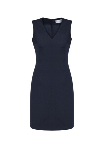 Picture of Biz Corporates Ladies Sleeveless V Neck Dress Cool Stretch