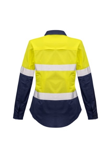 Picture of Syzmik Ladies Rugged Cooling Cotton Drill Ripstop Shirt Long Sleeve