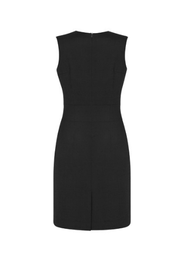 Picture of Biz Corporates Ladies Sleeveless V Neck Dress Wool Stretch