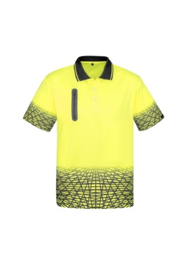 Picture of Syzmik Mens Tracks Polo Shirt 100% Polyester Short Sleeve