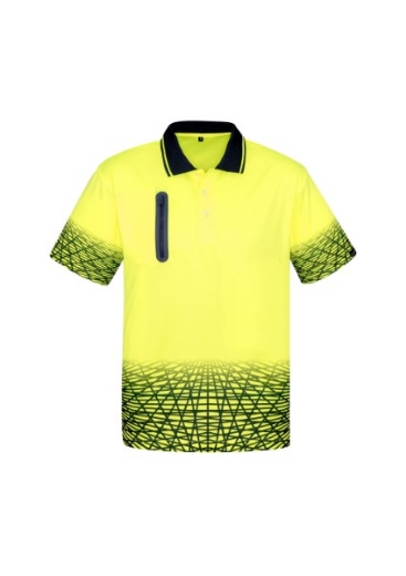Picture of Syzmik Mens Tracks Polo Shirt 100% Polyester Short Sleeve