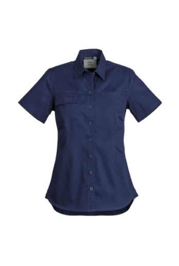 Picture of Syzmik Ladies Light Weight Tradie Shirt 100% Cotton Short Sleeve