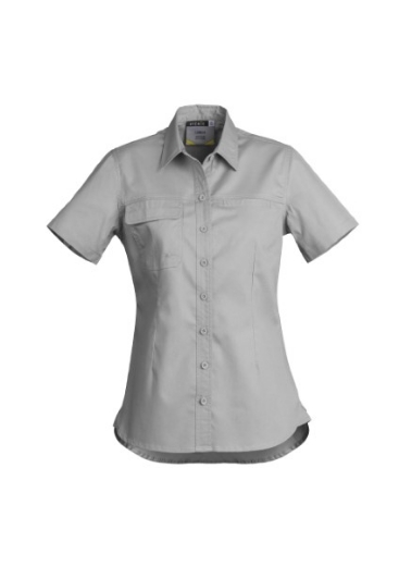 Picture of Syzmik Ladies Light Weight Tradie Shirt 100% Cotton Short Sleeve
