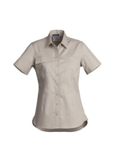 Picture of Syzmik Ladies Light Weight Tradie Shirt 100% Cotton Short Sleeve