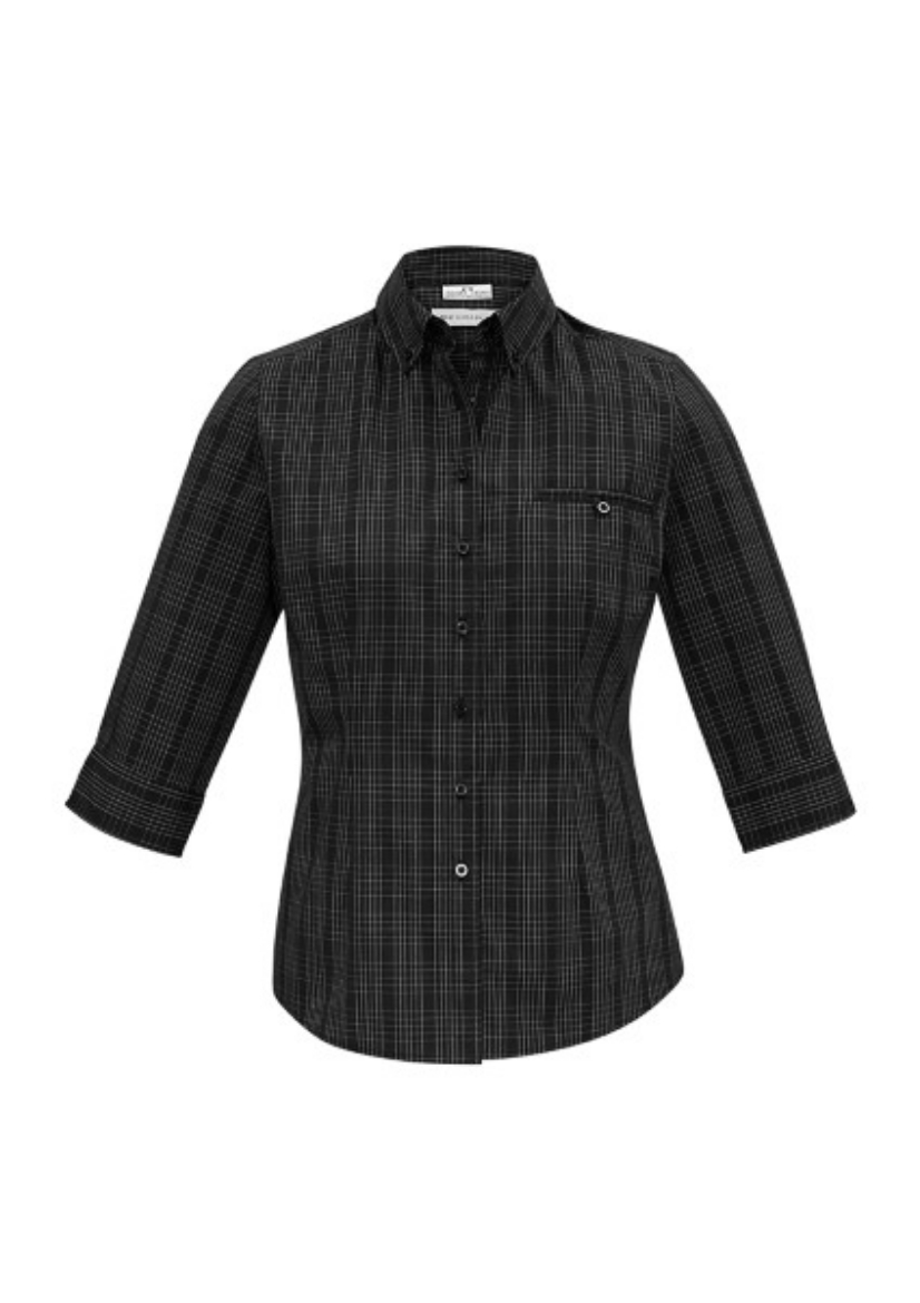 Picture of Biz Collection Ladies Harper Shirt 3/4 Sleeve Easy Care 65% Polyester 35% Cotton
