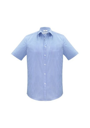 Picture of Biz Collection Mens Euro Shirt Short Sleeve Easy Care 65% Polyester 35% Cotton