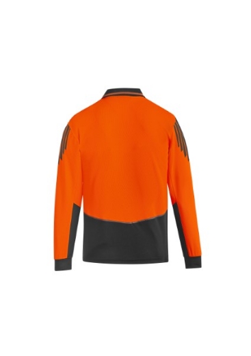 Picture of Syzmik Mens Flux Polo Shirt 100% Polyester Long Sleeve
