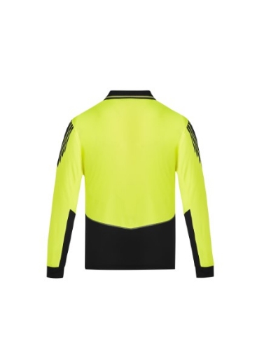 Picture of Syzmik Mens Flux Polo Shirt 100% Polyester Long Sleeve