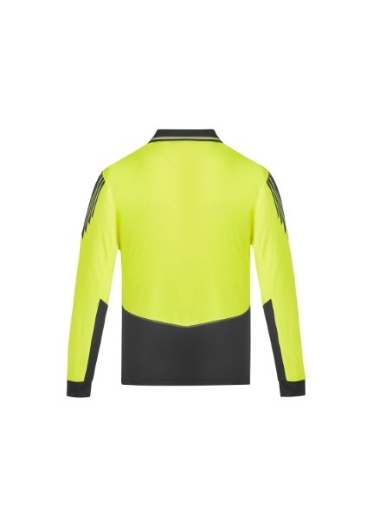 Picture of Syzmik Mens Flux Polo Shirt 100% Polyester Long Sleeve