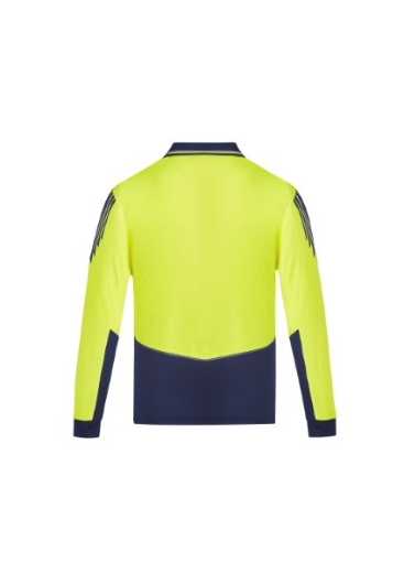 Picture of Syzmik Mens Flux Polo Shirt 100% Polyester Long Sleeve