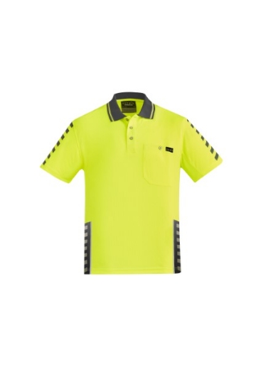 Picture of Syzmik Mens Komodo Polo Shirt 88% Polyester 12% Elastane Mesh Short Sleeve
