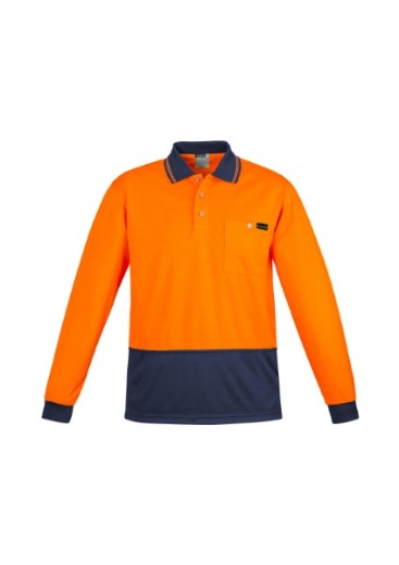 Picture of Syzmik Mens Comfort Back Polo Shirt Long Sleeve