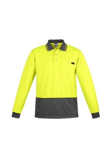 Picture of Syzmik Mens Comfort Back Polo Shirt Long Sleeve