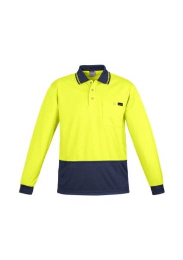 Picture of Syzmik Mens Comfort Back Polo Shirt Long Sleeve