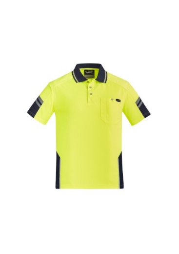 Picture of Syzmik Mens Hi-Vis Reinforced Squad Polo Shirt Short Sleeve 100% Polyester