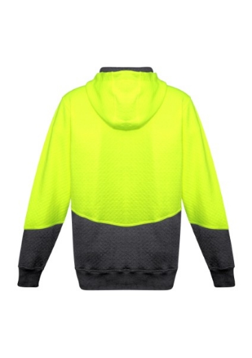 Picture of Syzmik Unisex Textured Jacquard Full Zip Hoodie 2 Tone Hi Vis