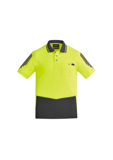 Picture of Syzmik Mens Flux Polo Shirt 100% Polyester Short Sleeve