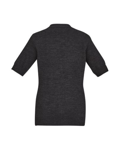 Picture of Bizcare Ladies Short Sleeve Zip Front Cardigan