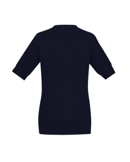 Picture of Bizcare Ladies Short Sleeve Zip Front Cardigan