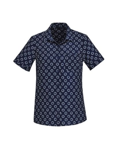 Picture of Bizcare Ladies Daisy Print Shirt Short Sleeve