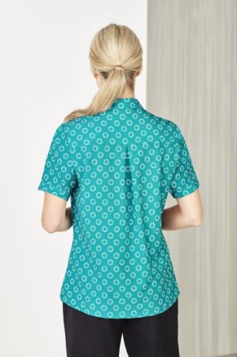 Picture of Bizcare Ladies Daisy Print Shirt Short Sleeve