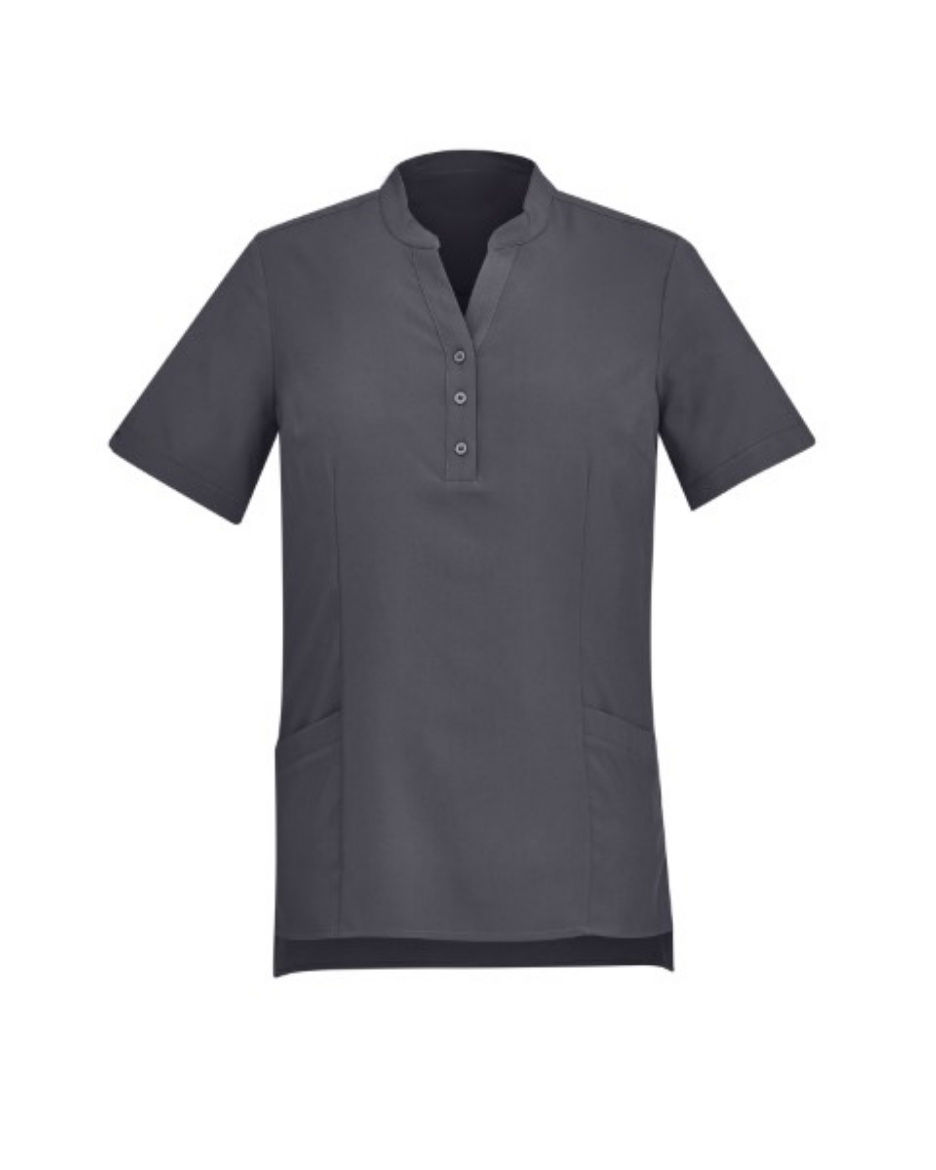 Picture of Bizcare Ladies Easy Stretch Plain Tunic Short Sleeve